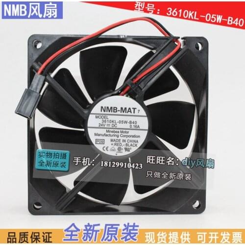 NEW NMB-MAT Minebea 3610KL-05W-B40 9225 9CM 24V 0.16a Double Ball bearing Frequency converter cooling fan