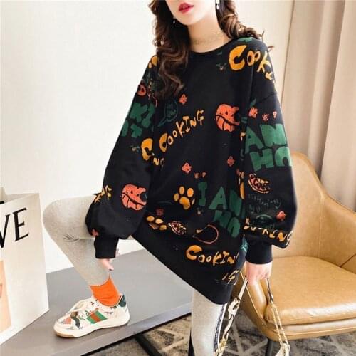 2020 Spring and Autumn new large size womens Korean-style loose mid-length thin sweater womens top 150.00kg