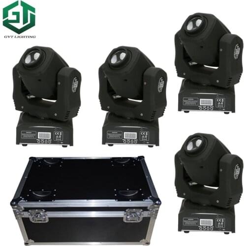 4pcs/lot Flight Case Packed High brightness 60W LED Spot Moving Head Light 60W LED gobo dj disco lighting 60W Patterns Lights