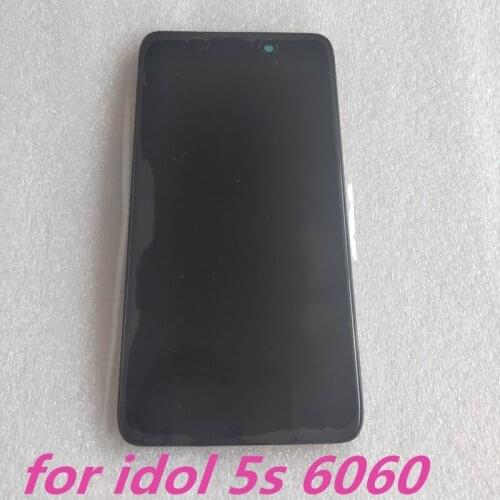 5.2inch For Alcatel idol 5s 6060 Touch Screen Digitizer Glass Sensor + LCD Display Panel +frame for 6060 cell phone