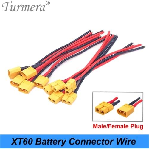 Male Female Connector Plug 15cm Length XT60 Battery with Silicon 16 AWG Wire for 18650 Battery Connector Wire
