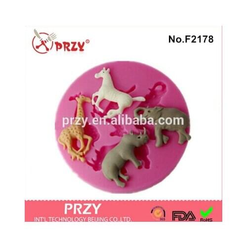 Animal Silicone Cake Mold Fondant Cake Tools Baking Tools Chocolate Molds for Cupcake Silicone Moulds Silicone Rubber PRZY 001