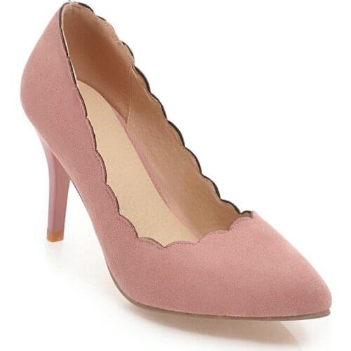 Sexy with pointed high heel shoes in the spring and autumn new frosted sheet 40 to 43 yards fashion shoes 18319