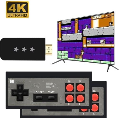 USB Wireless Handheld TV Video Game Console Build In 568 Classic 8 Bit Game mini Console Dual Gamepad HDMI Output