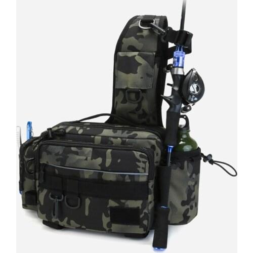 Large-capacity fishing tool bag waterproof shoulder messenger bag waist bag bait equipment storage fishing bag tactical bag