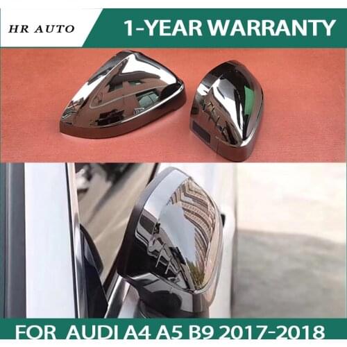 Tungsten steel black material 2017 2018 fit for Audi A4 A5 B9 allroad Quattro S4 S5 Side Wing Mirror Caps fit Audi Mirror Cover