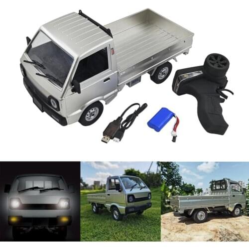 WPL D12 1/10 2.4GHz 4WD RC Truck Car w/ LED Light On-road Simulation Truck