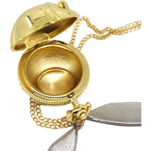 Jewelry Necklace Golden Snitch Ball Pendant Pocket Gifts Necklace For Men women Necklace