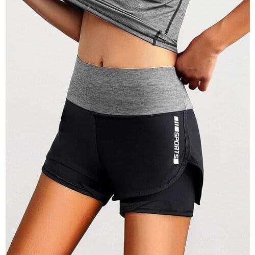 Womens Fitness Shorts Athletic Workout Active Sports Shorts Casual Pocket Stretch Double Layer Running Shorts
