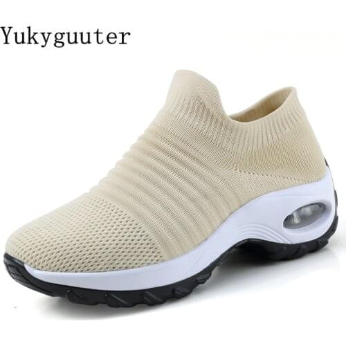 Woman Sports Running Shoes Socks Outdoor Summer Breathable Couple Lightweight Athletic Mesh Sneakers Women Height Increasing