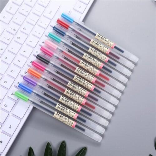0.5mm Kawaii Gel Pen 12color Ink Pen School Office Maker Pen Stationery Supply