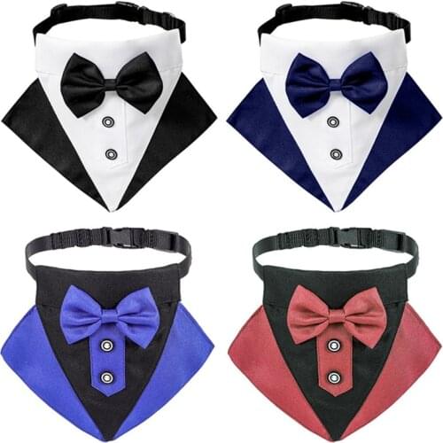 3 Sizes Pet Dog Cat Bandanas Gentleman Scarf Bow Tie Collar Bowknot Bowtie Wedding Suit Decoration Pet Grooming Accessories