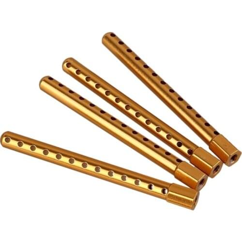 4PCS 102037 Gold Yellow Aluminum RC1:10 Alloy Body Post Mounts for HSP Road Racing Model Car Upgrade