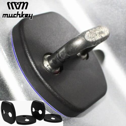 Car Door Lock Cover Car Door Buckle Cover Lock For Volkswagen UP Sharan Caravelle Vento Amarok Skoda Kodiaq Car Accessories 4PCS