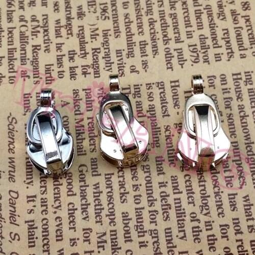 50pcs/lot, 3# Quality Plating Metal Zipper Slider, Nylon Zipper Slider, Resin Zipper Slider