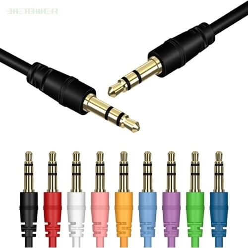 Aux Cable Male to Male Audio Cable color Car Audio 3 5mm Jack Plug Male To Male AUX Cable For Headphone MP3 100pcs/lot