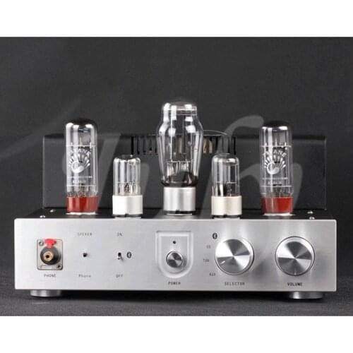 Bluetooth EL34B amplifier, pure manual class A single-ended hifi amplifier, Frequency response: 20HZ-20KHZ, distortion: ≤1