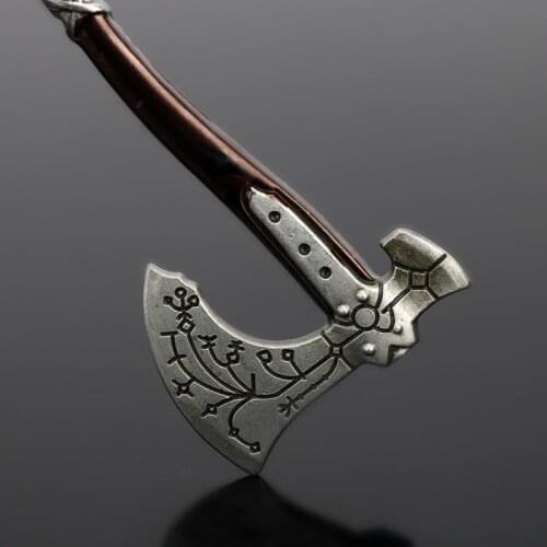 Game God-Wars 4 Kratos Keychain Leviathan Axe Key Chain Ring Metal Pendant Souvenir Llavero Accessories