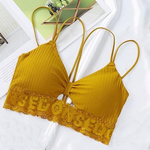 Women Bow Bralette Sexy Bra Lace Underwear Push Up Bra For Women Cotton Letter Lingerie Backless Bras One Size Female Brassiere