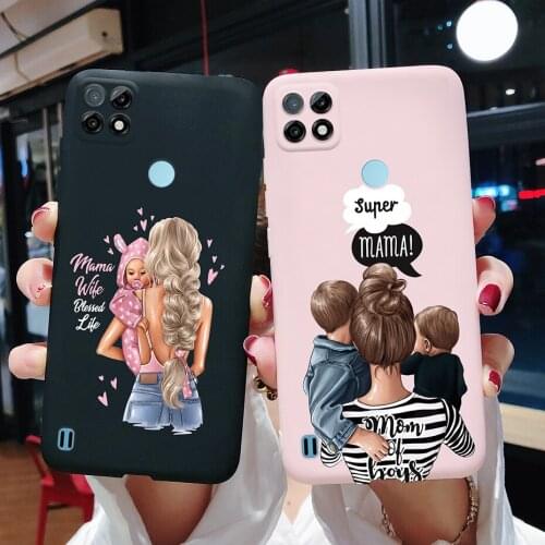 For Realme C21 Case Fashion Girls Painting Phone Cover Funda For Oppo Realme C21 2021 6.5'' C 21 RealmeC21 Case Protective Shell