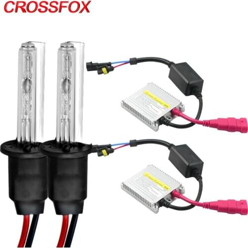 CROSSFOX 55W Ballast Xenon H7 HID H1 Auto Headlight bulb 12V H11 9005 3000K 4300K 6000K 8000K 10000K Car Lamp Conversion Kit