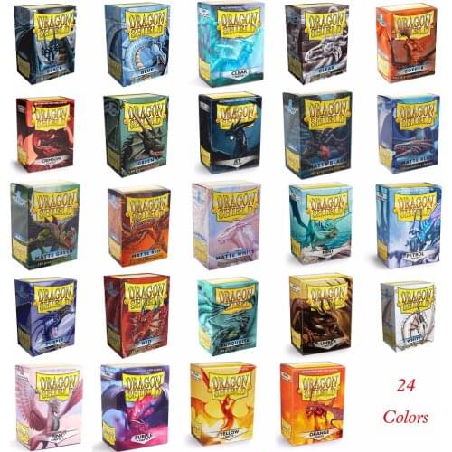 Part 2 66x91mm 100 PCS/LOT Colorful Matte Cards Dragon Shield Sleeves MGT Cards Protector for Pkm, MGT/ Star Reals Sleeve Games