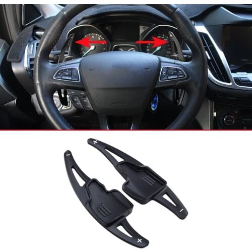 For Ford Focus Kuga Escape EcoSport Aluminum Steering Wheel Gear Shift Paddle Extension Accessories Black