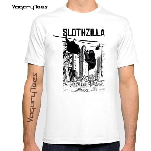 Fashion Sloth Men T-Shirt Graphic Tshirt O-Neck Cool Tops Funny Slothzilla Printed manga streetwear tee