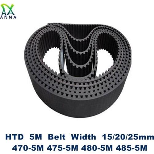 HTD 5M Timing belt C=470/475/480/485 width 15/20/25mm Teeth 94 95 96 97 HTD5M synchronous Belt 470-5M 475-5M 480-5M 485-5M