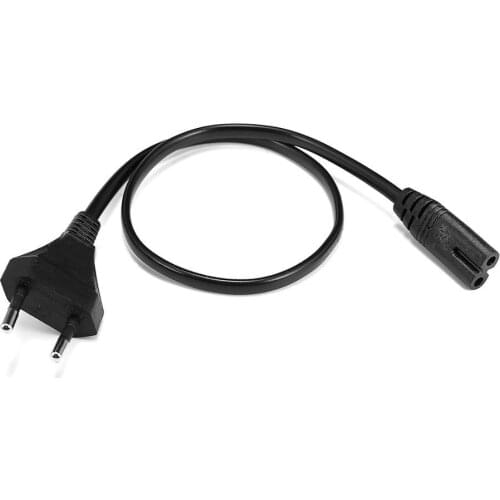Laptop Power Adapter Cable 0.5m 0.65m 2 Prong AC Cable EU Power Cord C7 Extension Cords For Dell Huawei ASUS ThinkPad Notebook