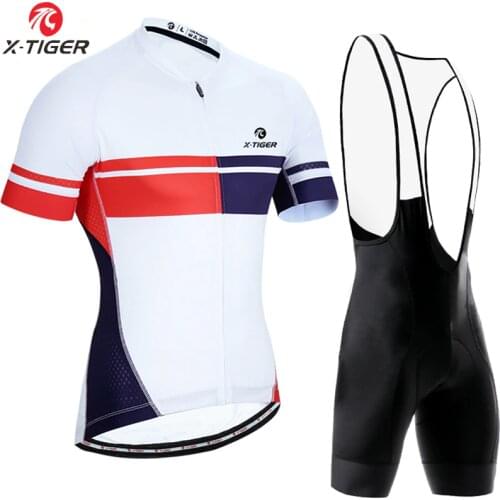 X-Tiger Cycling Jersey Set Bicycle Equipment New Advanced Craft MTB Uniform Bike Bib Shorts Quick Dry Racing Bicycle Clothing