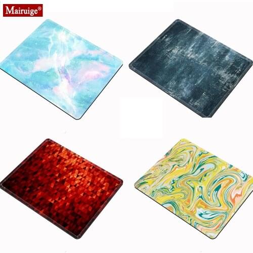 Gaming Desk Mat Red Simplicity Texture Marble Pop Mouse Mat Diy Custom Computer Pc Small Mousepad 22x18cm