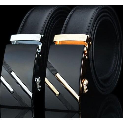 Leather belt mens automatic buckle casual cowhide belt youth fashion business formal wear belt