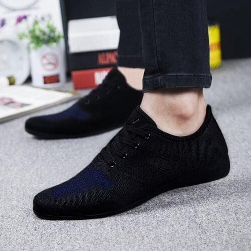 Men Shoes Breathable Men Casual Shoes Sneakers Low Lace-up Mesh Male Shoes Comfortable Flat Shoes For Men