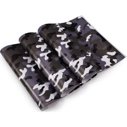 Hot Selling Premium Camo Car Sticker Vinyls PVC Motorcycle Carbon Fiber Sticker Army Military CAMO Camouflage Deep Blue Decal