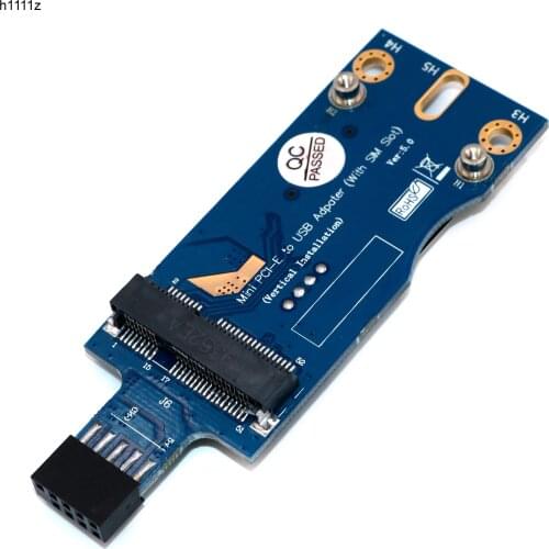 Mini PCI-E Wireless to USB w/ SIM Card Slot WWAN LTE Module Adapter Card for Desktop Embedded System USB 9Pin MINI PCI-E Adapter
