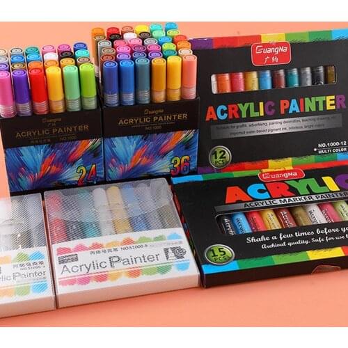 Acrylic Color Painted Marker Set Acrylic Marker Body Painting Ceramic Decoration DIY Boxed Painted Mark Watercolor Pen