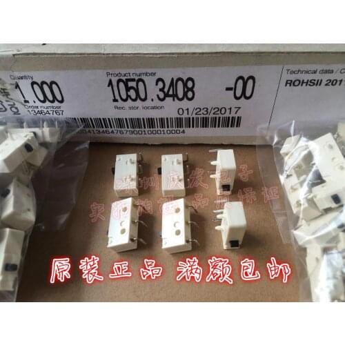 Original new 100% 1050.3408 waterproof micro switch travel switch bend foot 3pin
