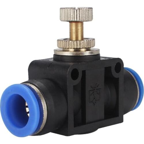 Pneumatic coupling quick coupling 4mm 6mm 8mm 10mm 12mm hose gas flow manual regulating valve joint air speed controller