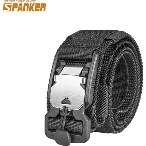 EXCELLENT ELITE SPANKER Tactical Belt Quick Release Magnetic Buckle Canvas Belt Outdoor Nylon Belts