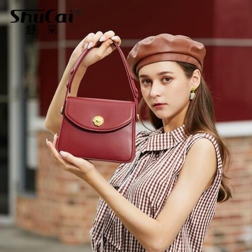 SHUCAI Designer original 2021 Women Small Bags ladies new trend hand single shoulder messenger bag fashion retro bag female bag