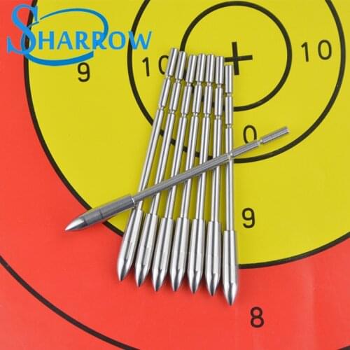 10/20pcs 120 Grain Archery Arrowheads Interpolated Carbon Target Field Points Tips ID3.2mm Arrow Heads Tips Practice Accessories
