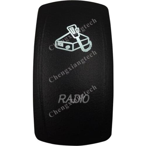 DC12V 24V Marine Grade RADIO Rocker Switch White Led lamp 3 Pin ON/OFF SPST Waterproof IP66