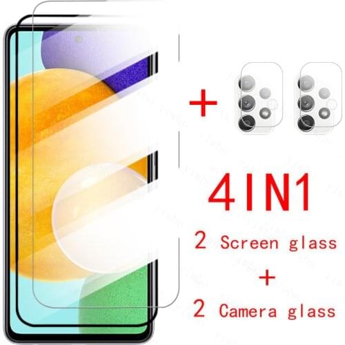 4in1 Camera Glass For Samsung Galaxy A52 5G A51 A50 Protective Glass For Samsunga52 A 51 50 Screen Protective Tempered glass