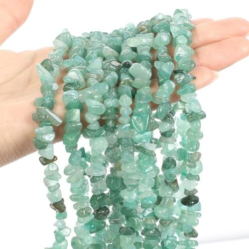 Green Aventurine Irregular Shape Freeform Chip Natural Stone Loose Spacer Beads Supplies For Jewelry Making Bracelets 3-5-8 MM
