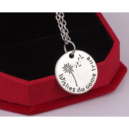 N237 European and American creative letters round pendant necklace for Women