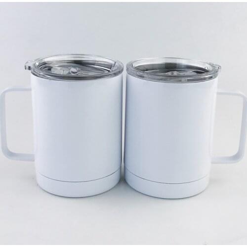 2pcs/lot 350ml 10oz Car thermos Bottle Cup with Handle Blank Sublimation Transfer by Sublimation INK DIY Transfer Heat Press