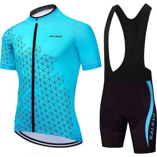 2021 Color Cycling Jersey Team Summer Bike Jersey Kit Breathable MTB Maillot Ropa Ciclismo Bib Shorts Men Cycling Clothing