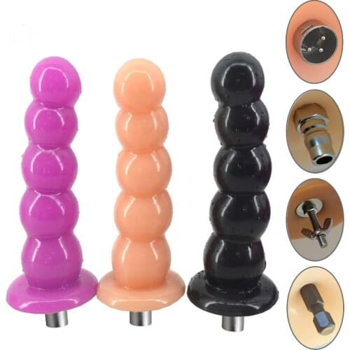 3 Colors Traditional Sex Machine Attachment 3XLR Accessories Anal Bead Dildo Suction Cup Sex Love Machine For Women Man Y21