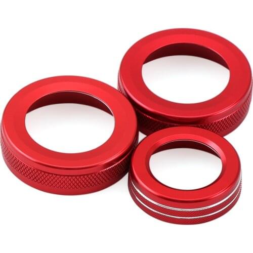 3pcs Car Aluminium Alloy Air Conditioning Volume Knob Decoration Sticker For Mercedes Benz A B E Class GLK GLA CLA GLE ML GL AMG